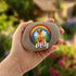 Rainbow Labrador Yellow Personalised Pebble